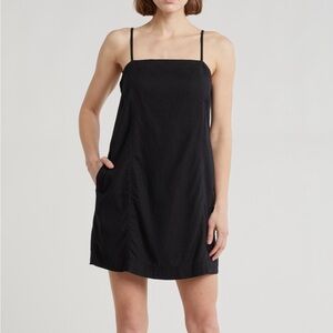 Madewell Linen Blend Mini Dress with Pockets
